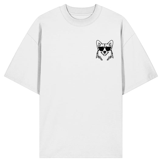 Line Art - Cooler Corgi - Organic Oversize Shirt