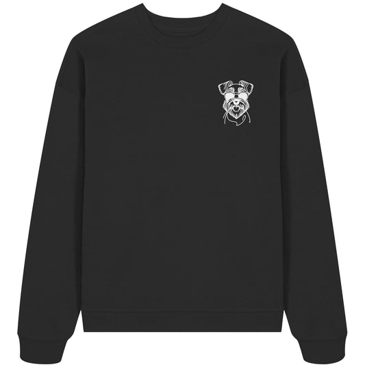 Line Art - Cooler Schnauzer - Organic Oversize Sweatshirt