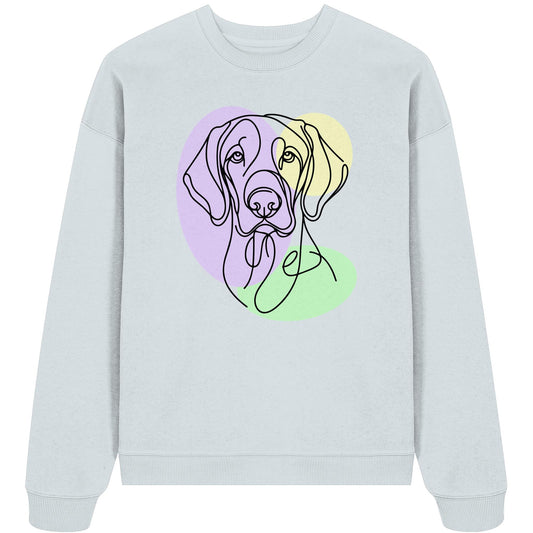 Line Art - Süßer Vizsla - Organic Oversize Sweatshirt