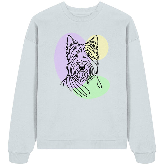 Line Art - Süßer Scottish Terrier - Organic Oversize Sweatshirt