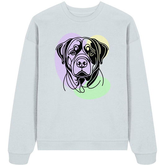 Line Art - Süßer Rottweiler - Organic Oversize Sweatshirt