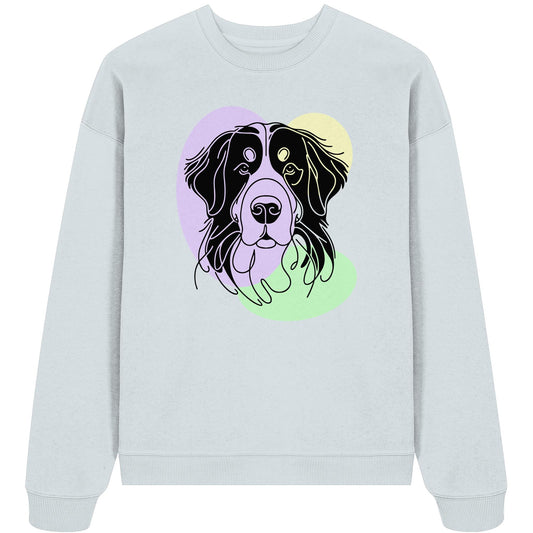 Line Art - Süßer Berner Sennenhund - Organic Oversize Sweatshirt