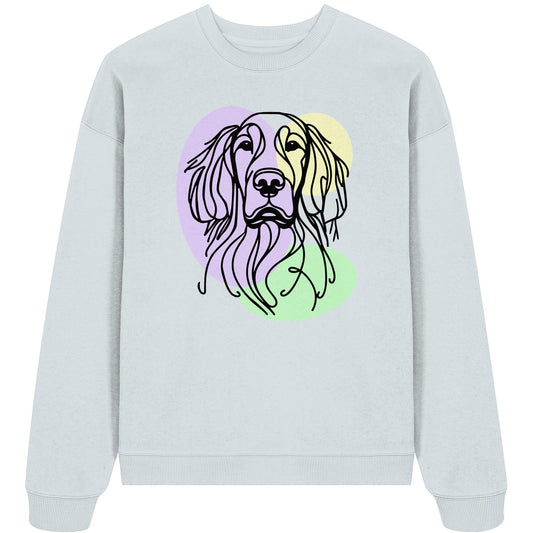 Line Art - Süßer Gordon Setter - Organic Oversize Sweatshirt