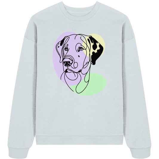 Line Art - Süßer Dalmatiner - Organic Oversize Sweatshirt