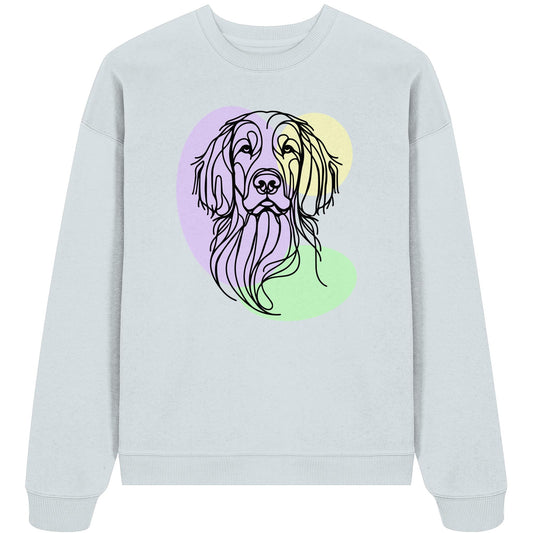 Line Art - Süßer Irish Setter - Organic Oversize Sweatshirt