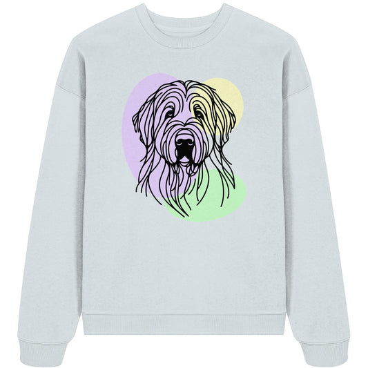 Line Art - Süßer Briard - Organic Oversize Sweatshirt