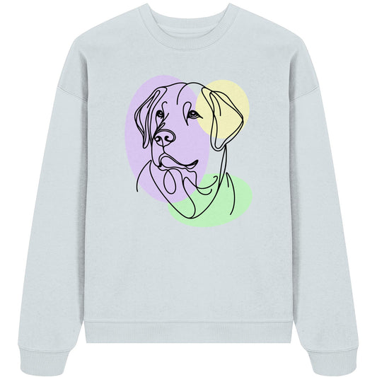 Line Art - Süßer Labrador - Organic Oversize Sweatshirt
