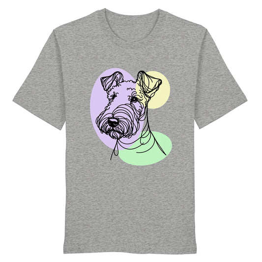 Line Art - Süßer Airedale Terrier - Organic Shirt