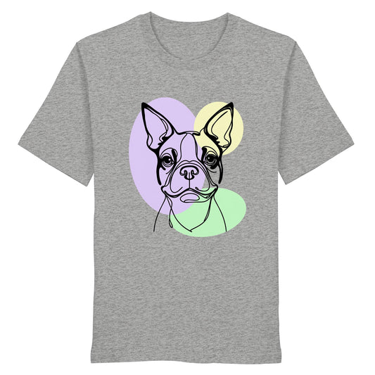 Line Art - Süßer Boston Terrier - Organic Shirt