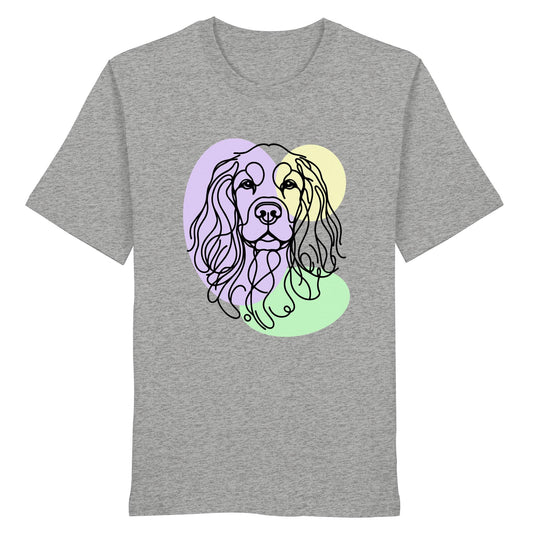 Line Art - Süßer Cocker Spaniel - Organic Shirt