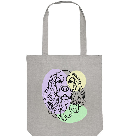 Line Art - Süßer Cocker Spaniel - Organic Tote-Bag