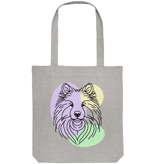 Line Art - Süßer Wolfsspitz - Organic Tote-Bag