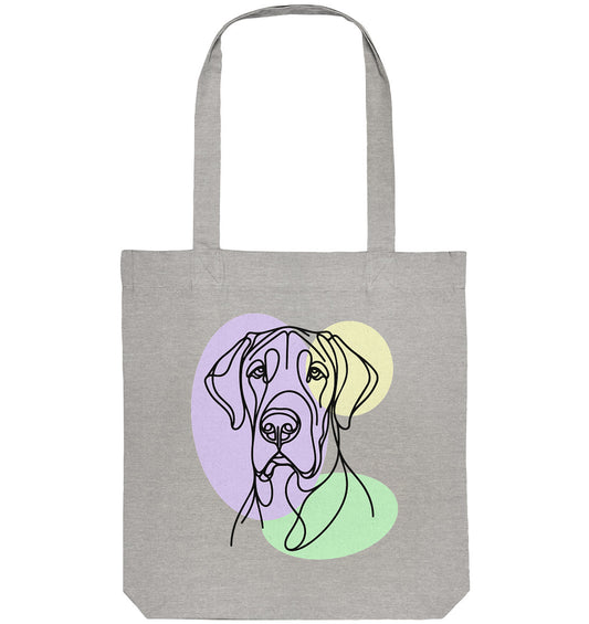 Line Art - Süße Deutsche Dogge - Organic Tote-Bag