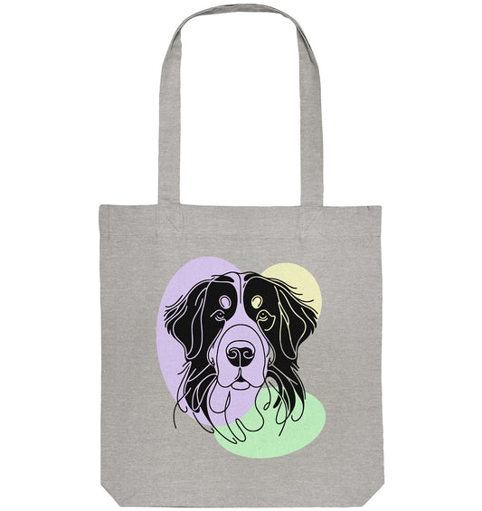 Line Art - Süßer Berner Sennenhund - Organic Tote-Bag