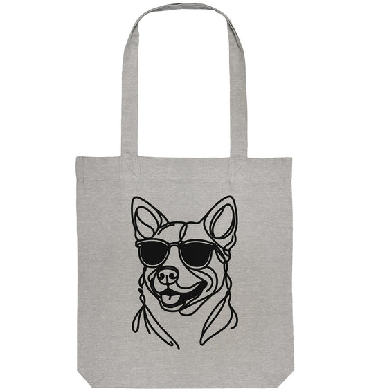 Line Art - Cooler Australian Cattle Dog - Organic Tote-Bag