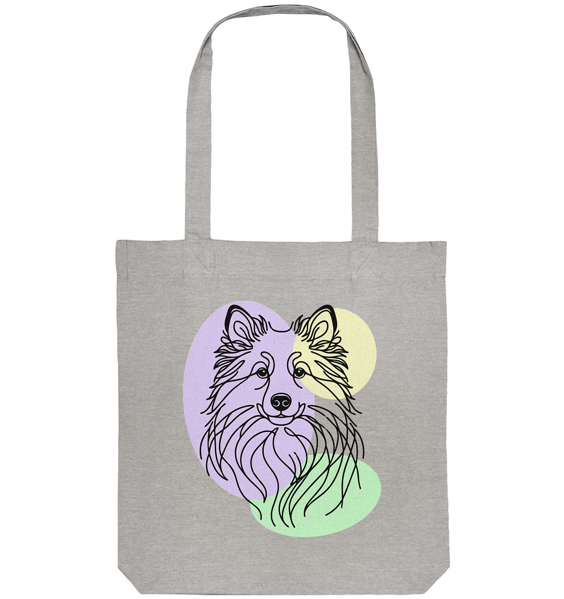 Line Art - Süßer Islandhund - Organic Tote-Bag