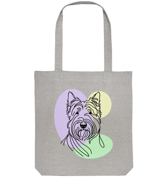 Line Art - Süßer Scottish Terrier - Organic Tote-Bag