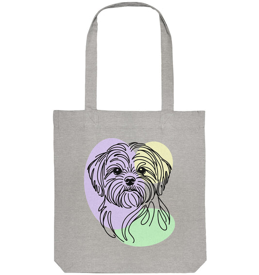 Line Art - Süßer Shih Tzu - Organic Tote-Bag