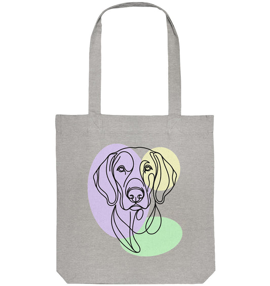 Line Art - Süßer Weimaraner - Organic Tote-Bag