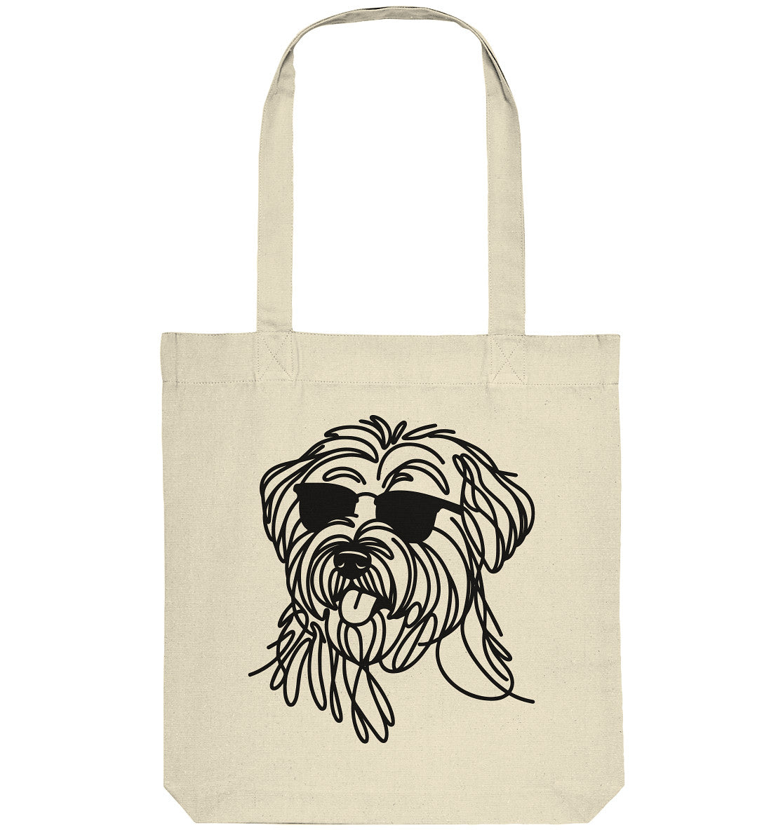 Line Art - Cooler Briard - Organic Tote-Bag