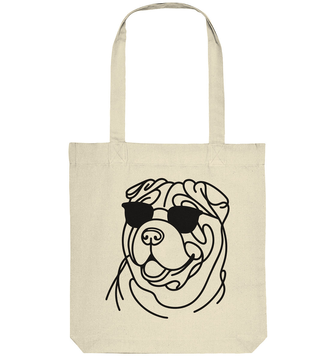Line Art - Cooler Shar-Pei - Organic Tote-Bag
