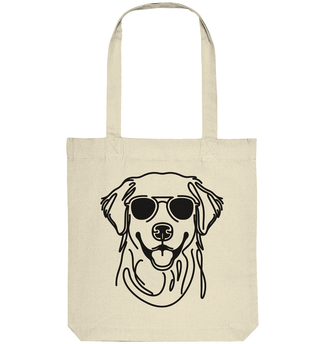 Line Art - Cooler Golden Retriever - Organic Tote-Bag