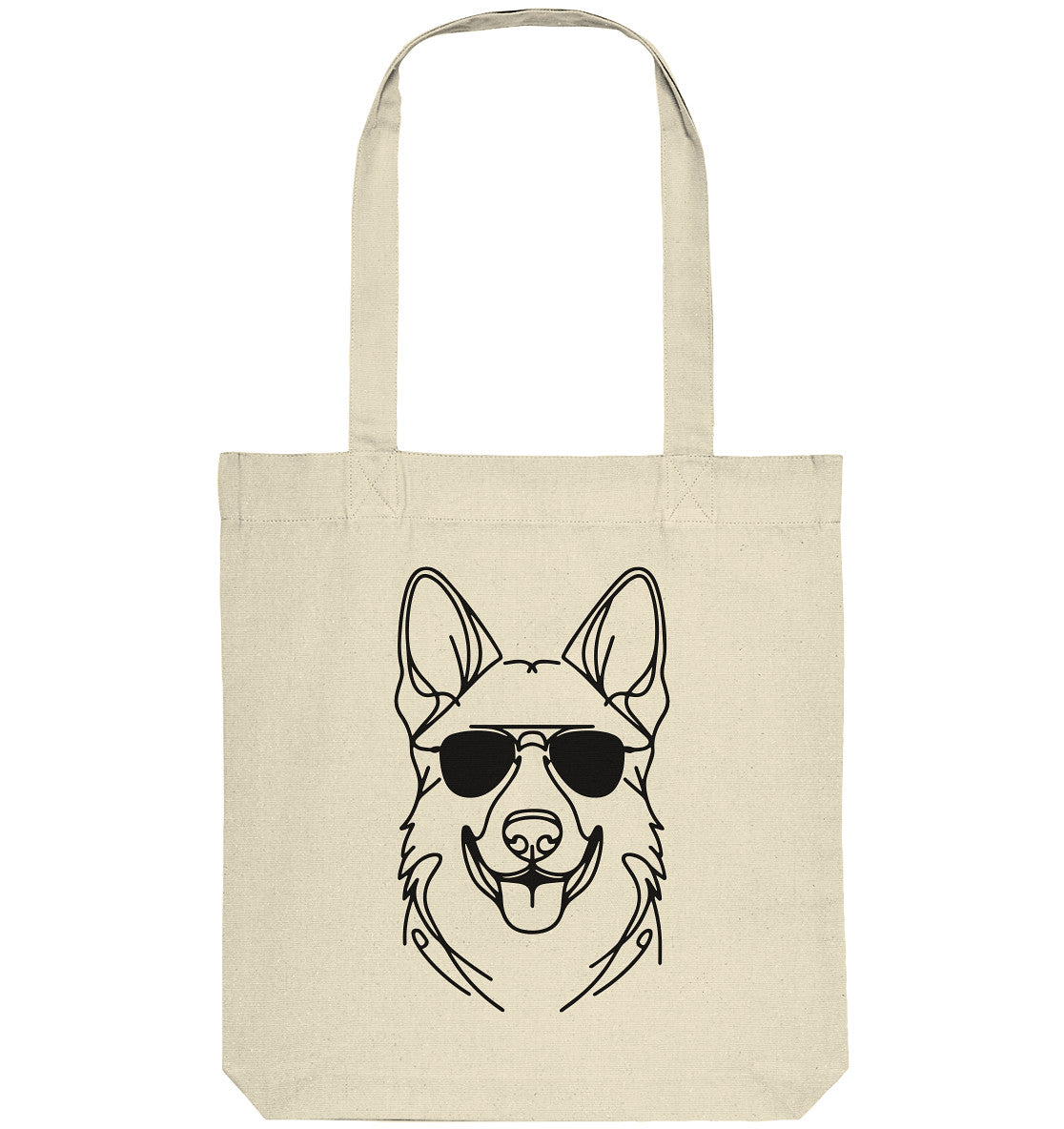 Line Art - Cooler Deutscher Schäferhund - Organic Tote-Bag