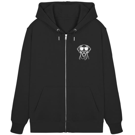 Line Art - Cooler Weimaraner - Organic Zipper