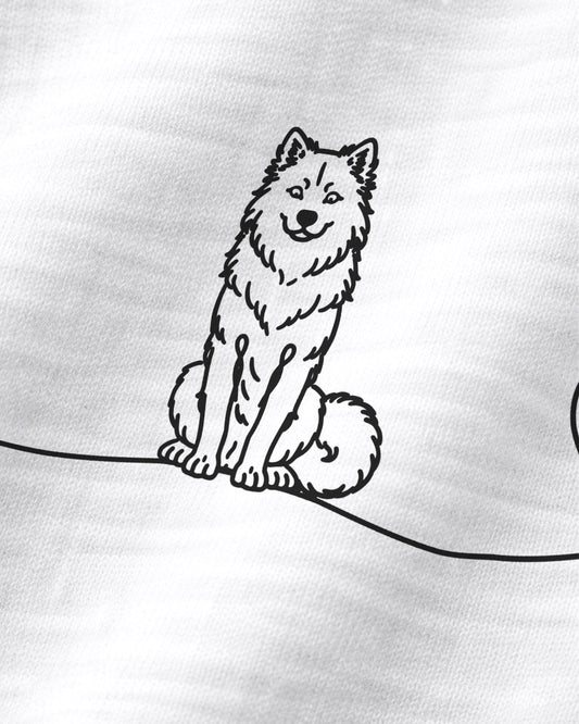 Motiv nah - LineArt Eurasier mit Herz