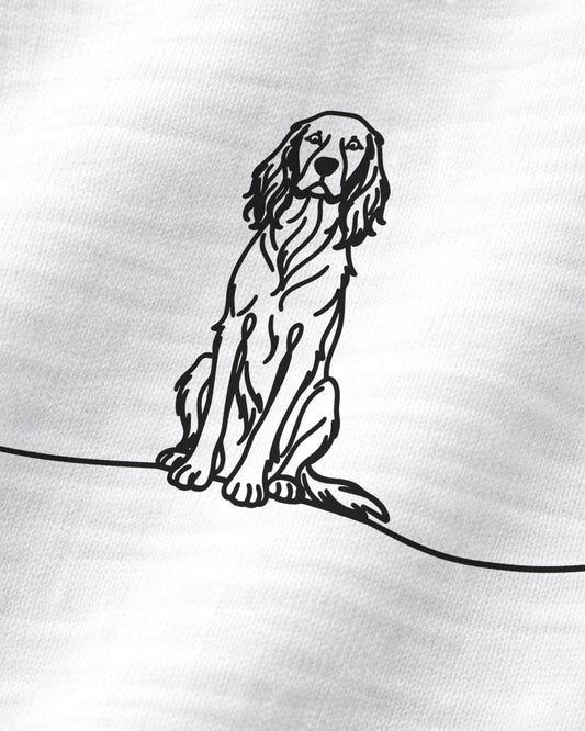 Motiv nah - Line Art - Gordon Setter mit Herz