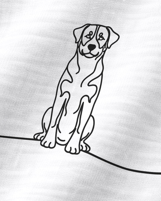 Motiv nah - Line Art Großer Schweizer Sennenhund mit Herz