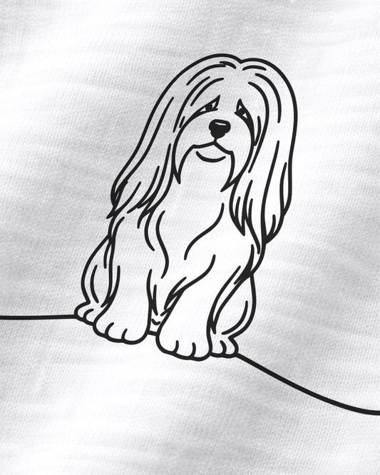 Motiv nah - Line Art Lhasa Apso mit Herz