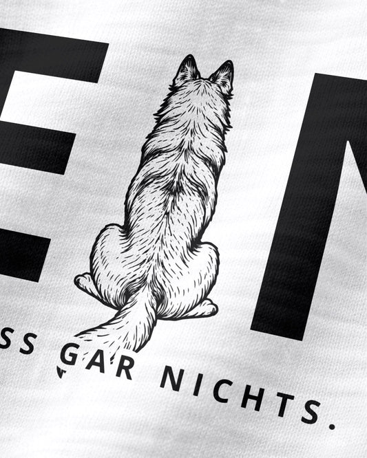 Motiv nah - Nein.Ich muss gar nichts. - Wolfhund
