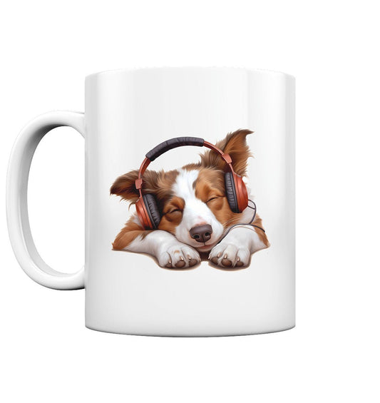 Kopfhörer Border Collie choc/red - Tasse glossy - Multitalenty