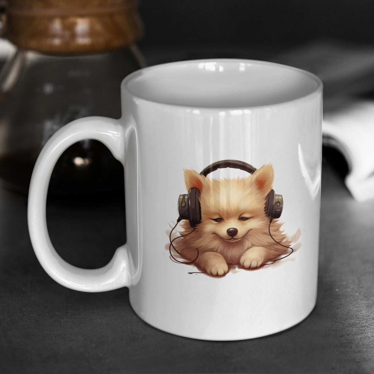 Kopfhörer Zwergspitz - Tasse glossy - Multitalenty
