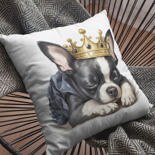 Schlafender Chihuahua black & white - Kissen 40x40cm - Multitalenty