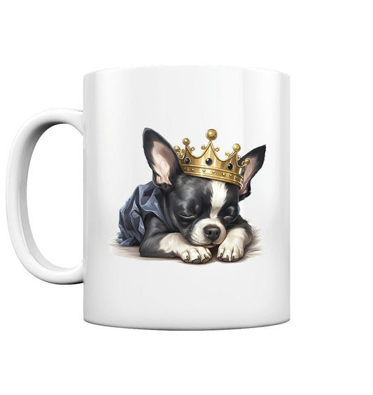 Schlafender Chihuahua black & white - Tasse glossy - Multitalenty