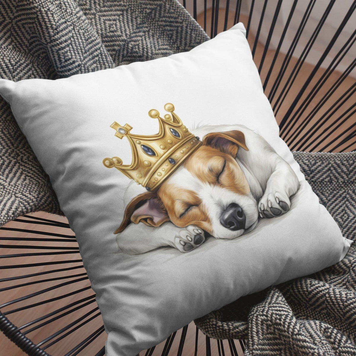 Schlafender Jack Russell - Kissen 40x40cm - Multitalenty