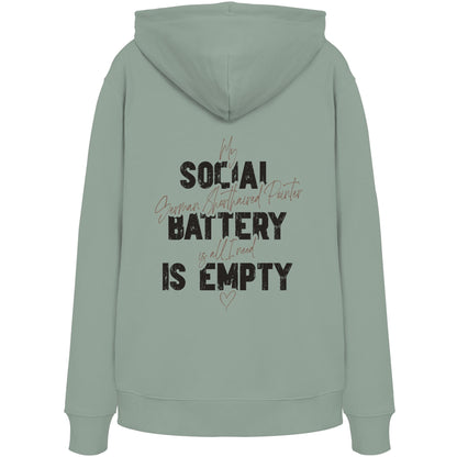 Social Battery Is Empty - Deutsch Kurzhaar - Organic Hoodie
