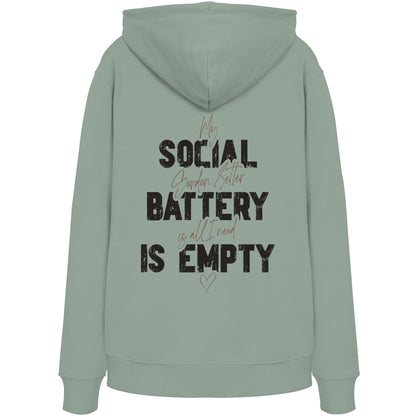 Social Battery Is Empty - Gordon Setter - Organic Hoodie