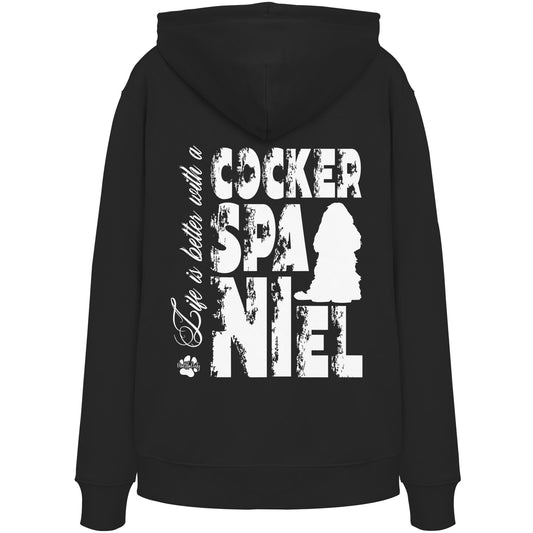 Life is better with a Cocker Spaniel - Organic Hoodie