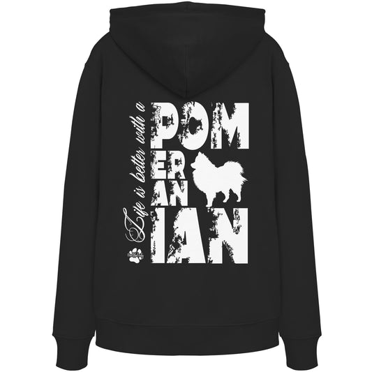 Life is better with a Pomeranian - Organic Hoodie