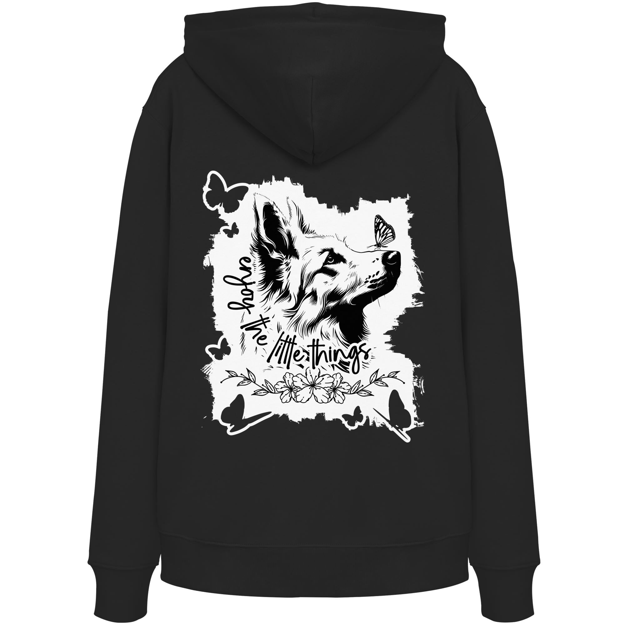 Weißer Schäferhund - enjoy the little things - Organic Hoodie