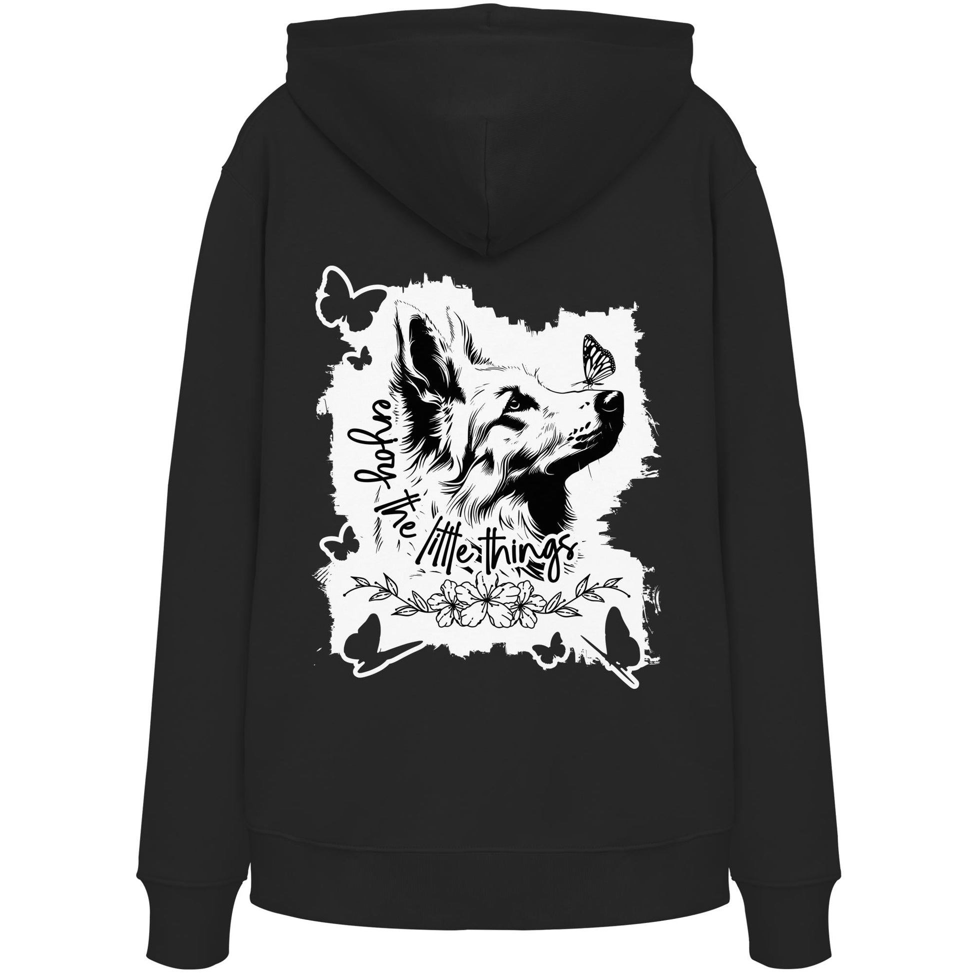 Weißer Schäferhund - enjoy the little things - Organic Hoodie
