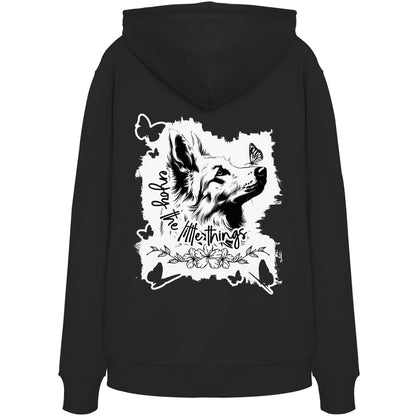 Weißer Schäferhund - enjoy the little things - Organic Hoodie