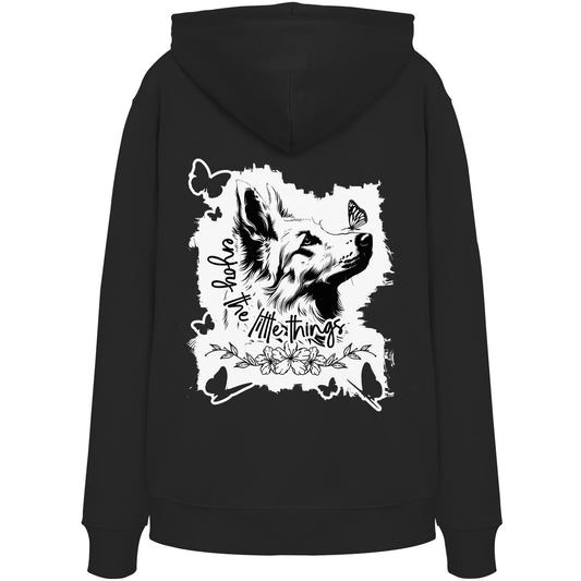 Weißer Schäferhund - enjoy the little things - Organic Hoodie