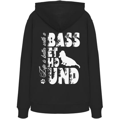 Life is better with a Basset Hound - Organic Hoodie