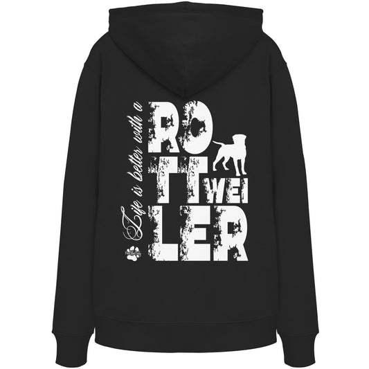 Life is better with a Rottweiler - Organic Hoodie