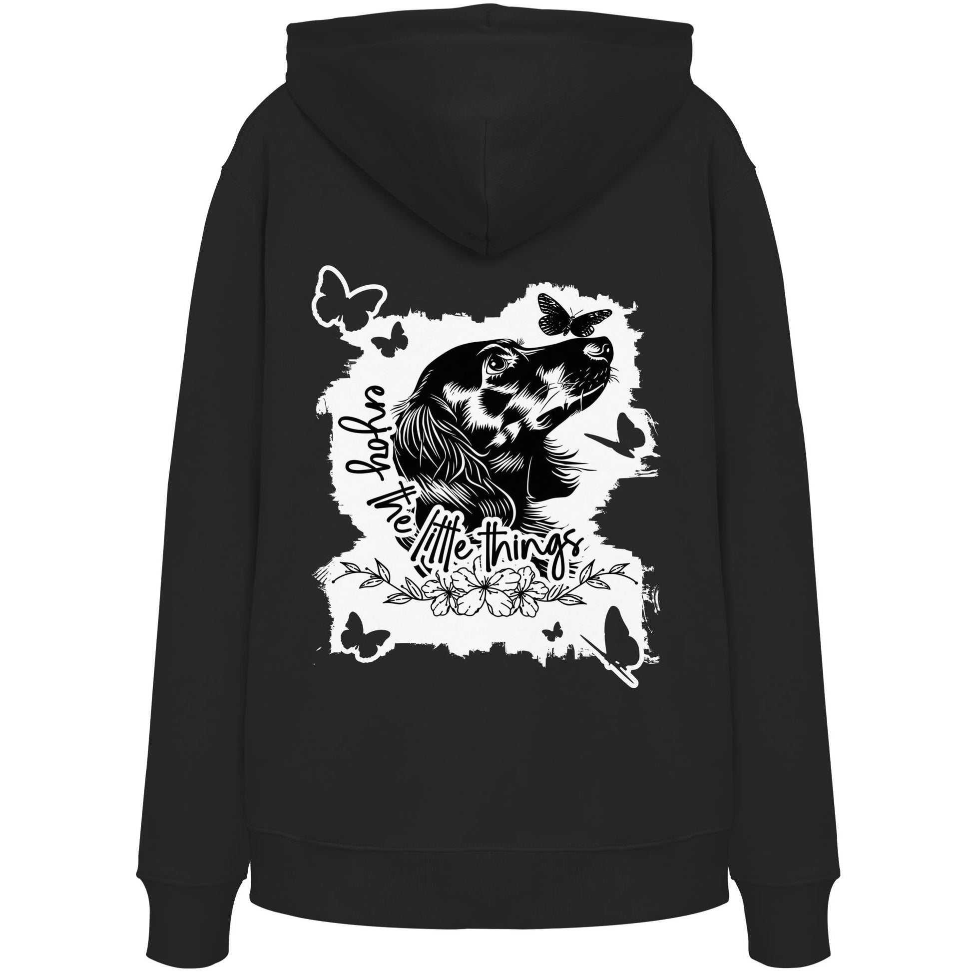 Dackel (Langhaar) - enjoy the little things - Organic Hoodie