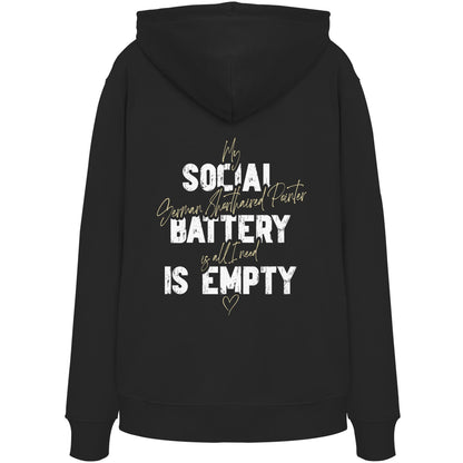 Social Battery Is Empty - Deutsch Kurzhaar - Organic Hoodie